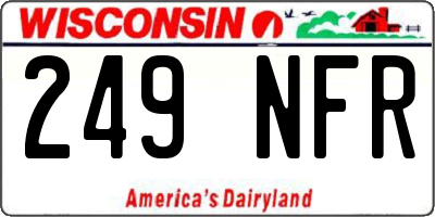 WI license plate 249NFR