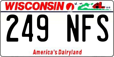 WI license plate 249NFS