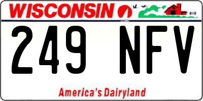 WI license plate 249NFV