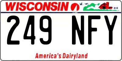 WI license plate 249NFY