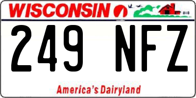 WI license plate 249NFZ
