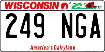 WI license plate 249NGA