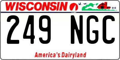 WI license plate 249NGC