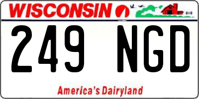 WI license plate 249NGD