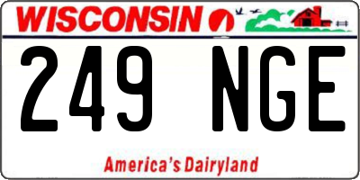 WI license plate 249NGE