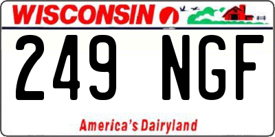 WI license plate 249NGF