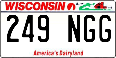 WI license plate 249NGG