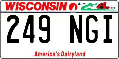 WI license plate 249NGI