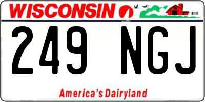 WI license plate 249NGJ