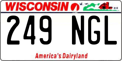 WI license plate 249NGL