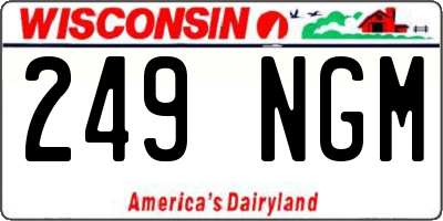 WI license plate 249NGM