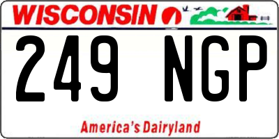 WI license plate 249NGP