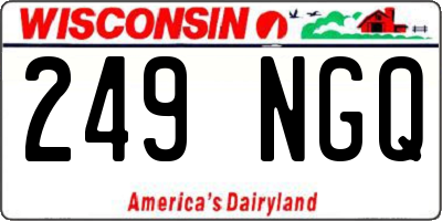 WI license plate 249NGQ