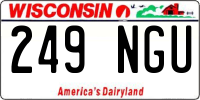 WI license plate 249NGU