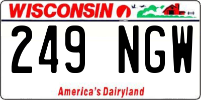 WI license plate 249NGW