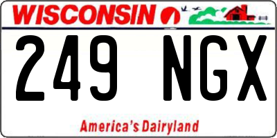 WI license plate 249NGX