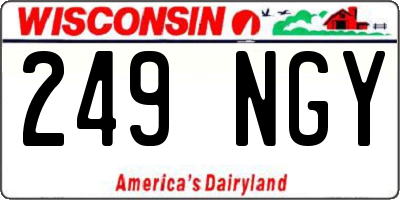WI license plate 249NGY