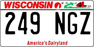 WI license plate 249NGZ