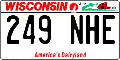 WI license plate 249NHE