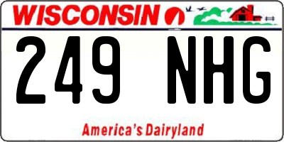 WI license plate 249NHG
