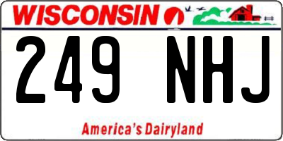 WI license plate 249NHJ