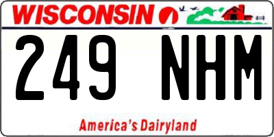 WI license plate 249NHM