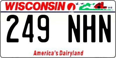 WI license plate 249NHN