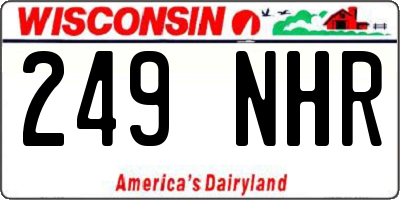 WI license plate 249NHR