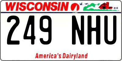 WI license plate 249NHU