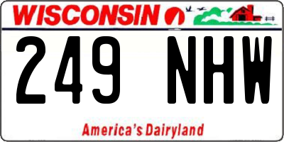 WI license plate 249NHW