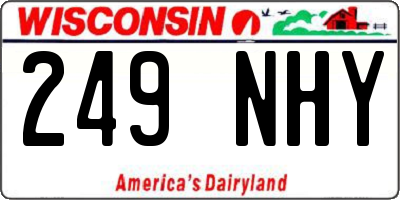 WI license plate 249NHY