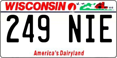 WI license plate 249NIE