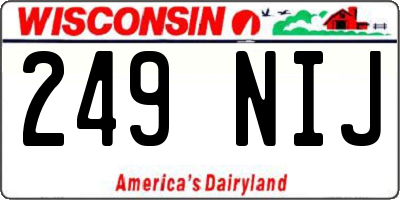 WI license plate 249NIJ
