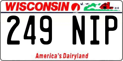 WI license plate 249NIP