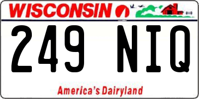 WI license plate 249NIQ