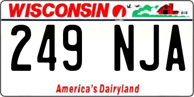 WI license plate 249NJA