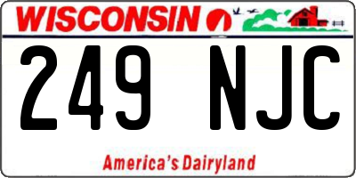 WI license plate 249NJC