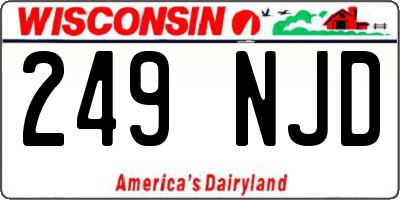 WI license plate 249NJD