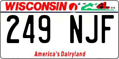 WI license plate 249NJF