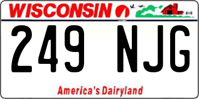 WI license plate 249NJG