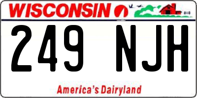 WI license plate 249NJH