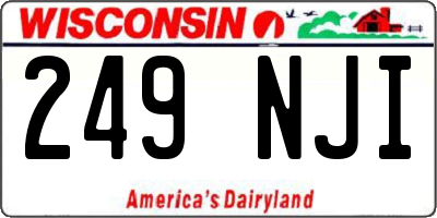 WI license plate 249NJI