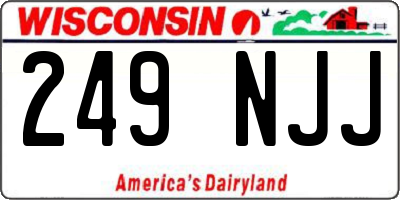 WI license plate 249NJJ