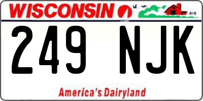 WI license plate 249NJK