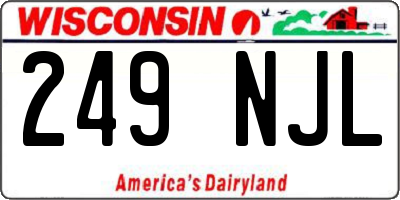 WI license plate 249NJL