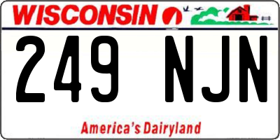 WI license plate 249NJN