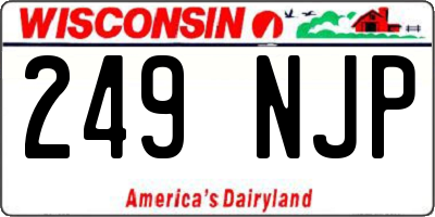 WI license plate 249NJP