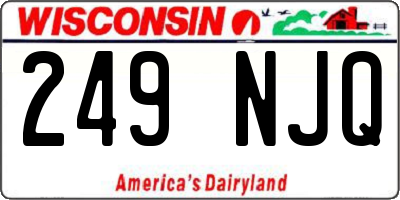 WI license plate 249NJQ