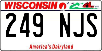 WI license plate 249NJS