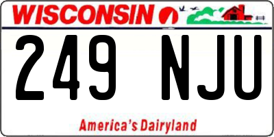 WI license plate 249NJU